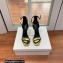 Balmain Heel 10.5cm Uma Sandals Crinkled Gold/Black 2022