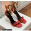 Balmain Heel 10.5cm Uma Sandals Suede Red/Orange 2022
