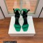 Balmain Heel 9.5cm Rudie Sandals Suede Green 2022