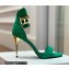 Balmain Heel 9.5cm Rudie Sandals Suede Green 2022