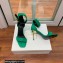 Balmain Heel 9.5cm Rudie Sandals Suede Green 2022