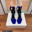 Balmain Heel 9.5cm Rudie Sandals Suede Blue 2022