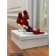 Balmain Heel 9.5cm Rudie Sandals Suede Red 2022