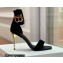 Balmain Heel 9.5cm Rudie Sandals Suede Black 2022
