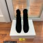 Balmain Heel 10.5cm Roma Ankle Boots Suede Black 2022