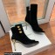 Balmain Heel 10.5cm Roma Ankle Boots Suede Black 2022