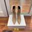 Balmain Heel 10.5cm Roni Ankle Boots Suede Beige 2022
