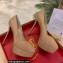 Christian Louboutin Heel 12.5cm Platform 4cm Patent Leather Pumps Nude