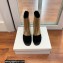 Balmain Heel 10.5cm Leather Open Toe Ankle Boots Black/Gold 2022