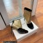 Balmain Heel 10.5cm Leather Open Toe Ankle Boots Black/Gold 2022