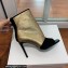 Balmain Heel 10.5cm Leather Open Toe Ankle Boots Black/Gold 2022