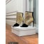 Balmain Heel 10.5cm Leather Open Toe Ankle Boots Black/Gold 2022