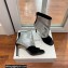 Balmain Heel 10.5cm Leather Open Toe Ankle Boots Black/Silver 2022