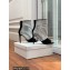 Balmain Heel 10.5cm Leather Open Toe Ankle Boots Black/Silver 2022