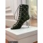 Balmain Heel 10.5cm Suede Ryana lace-up Ankle Boots Army Green 2022