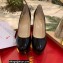 Christian Louboutin Heel 12.5cm Platform 4cm Patent Leather Pumps Black