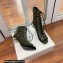 Balmain Heel 10.5cm Suede Ryana lace-up Ankle Boots Army Green 2022