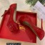 Christian Louboutin Heel 12.5cm Platform 4cm Patent Leather Pumps Red
