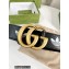 Gucci x Adidas Width 4cm GG Marmont belt Black/Gold 2022