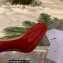 Christian Louboutin Heel 8cm Platform 1.5cm Patent Leather Pumps Red