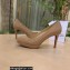 Christian Louboutin Heel 8cm Platform 1.5cm Patent Leather Pumps Nude