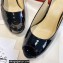 Christian Louboutin Heel 10cm Private Number Patent Leather Platform Peep-toe Slingback Pumps Black