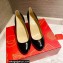 Christian Louboutin Heel 8cm Patent Leather Round-toe Pumps Black