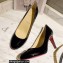 Christian Louboutin Heel 8cm Patent Leather Round-toe Pumps Black