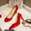 Christian Louboutin Heel 8cm Patent Leather Round-toe Pumps Red