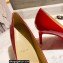 Christian Louboutin Heel 8cm Patent Leather Round-toe Pumps Red