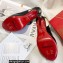 Christian Louboutin Heel 10cm Private Number Patent Leather Platform Peep-toe Slingback Pumps Black
