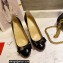 Christian Louboutin Heel 8cm Patent Leather Round-toe Pumps with Bow Black