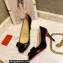 Christian Louboutin Heel 8cm Patent Leather Round-toe Pumps with Bow Black