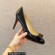 Christian Louboutin Heel 8cm Patent Leather Round-toe Pumps with Bow Black