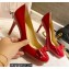 Christian Louboutin Heel 8cm Patent Leather Round-toe Pumps with Bow Red