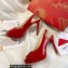 Christian Louboutin Heel 10cm Private Number Patent Leather Platform Peep-toe Slingback Pumps Red