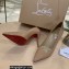Christian Louboutin Heel 10cm Patent Leather Pointy-toe Pumps Nude