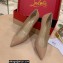 Christian Louboutin Heel 8.5cm Patent Leather Pointy-toe Pumps Nude