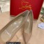 Christian Louboutin Heel 8.5cm Patent Leather Pointy-toe Pumps Nude