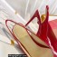 Christian Louboutin Heel 10cm Private Number Patent Leather Platform Peep-toe Slingback Pumps Red