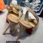 Christian Louboutin Heel 12.5cm Platform 4cm Patent Leather Peep-toe Slingback Pumps Nude