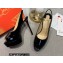 Christian Louboutin Heel 12.5cm Platform 4cm Patent Leather Peep-toe Slingback Pumps Black