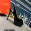 Christian Louboutin Heel 12.5cm Platform 4cm Patent Leather Peep-toe Slingback Pumps Black