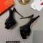 Christian Louboutin Heel 12.5cm Platform 4cm Patent Leather Peep-toe Slingback Pumps Black