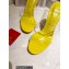 Christian Louboutin Heel 10cm Just Nothing Transparent PVC Mules Slider Sandals Yellow