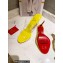 Christian Louboutin Heel 10cm Just Nothing Transparent PVC Mules Slider Sandals Yellow