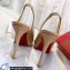 Christian Louboutin Heel 10cm Private Number Patent Leather Platform Peep-toe Slingback Pumps Nude