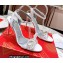 Christian Louboutin Heel 10cm Jewel Queen crystal-embellished bow Sandals White