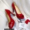 Christian Louboutin Heel 10cm New Very Privé Patent Leather Platform Peep-toe Pumps Red