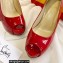 Christian Louboutin Heel 10cm New Very Privé Patent Leather Platform Peep-toe Pumps Red